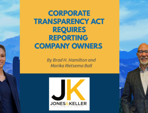 CORPORATE TRANSPARENCY ACT REQUIRES FEDERAL REPORTING OF COMPANY CONTROL OWNERS
