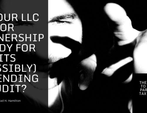 IS YOUR LLC OR PARTNERSHIP READY  FOR ITS  (POSSIBLY) IMPENDING AUDIT?